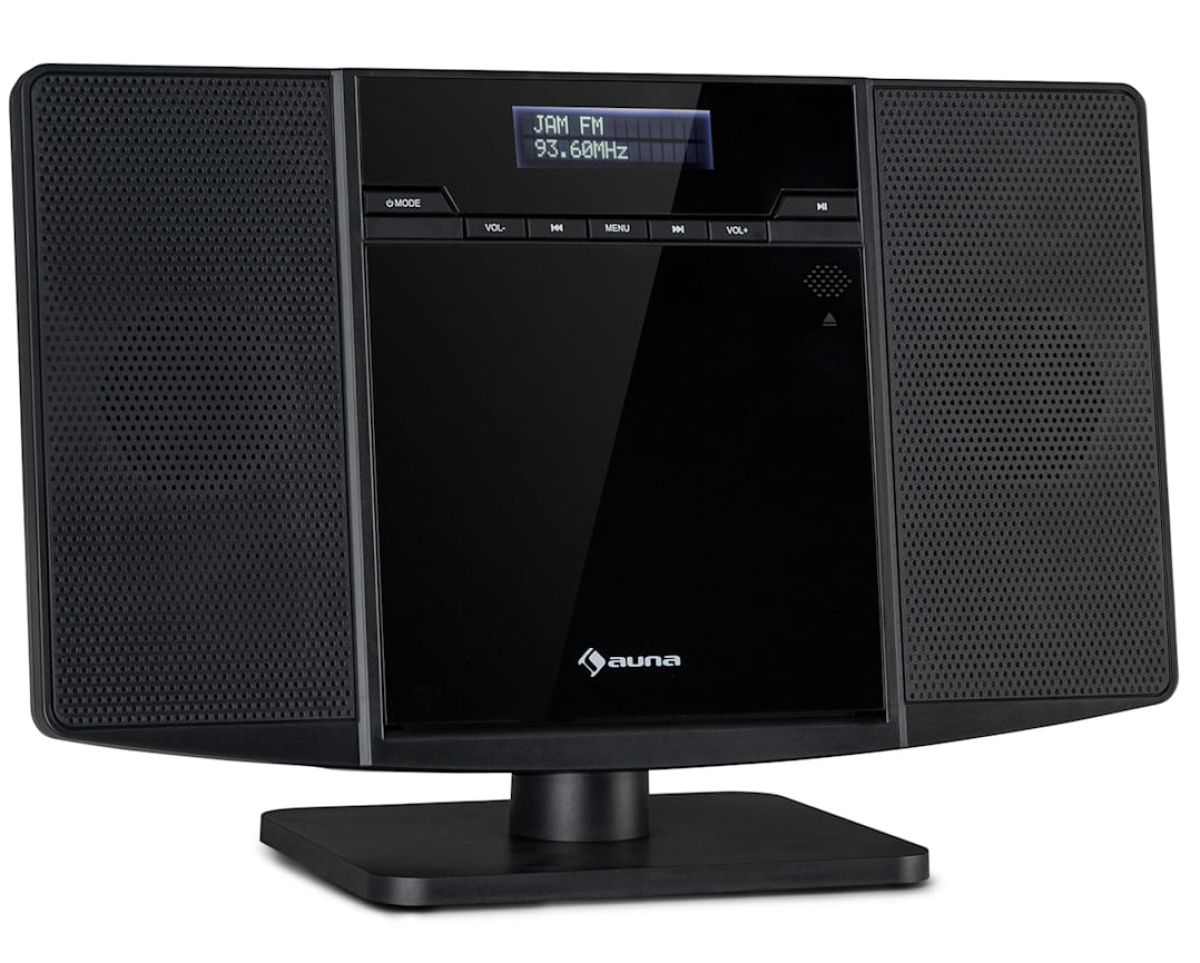 Auna Vertical Microsystem DAB+&BT Bluetooth / CD  Noir