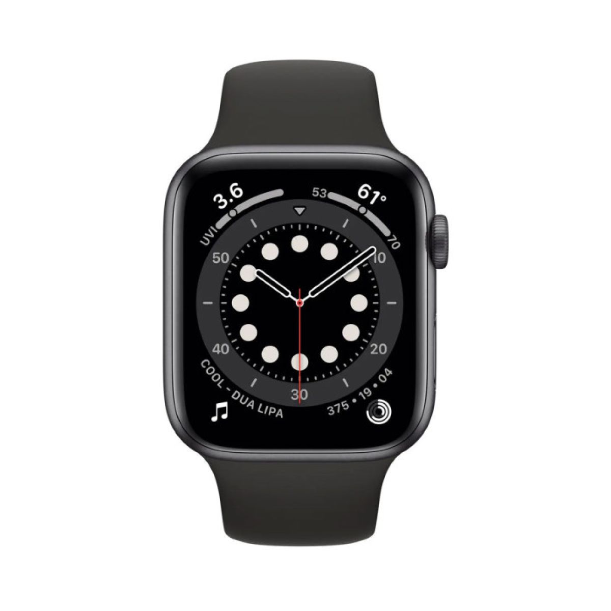 Apple Apple Watch Series 6 40mm (A2291) Aluminium Gris Sidéral Bracelet Sport Noir