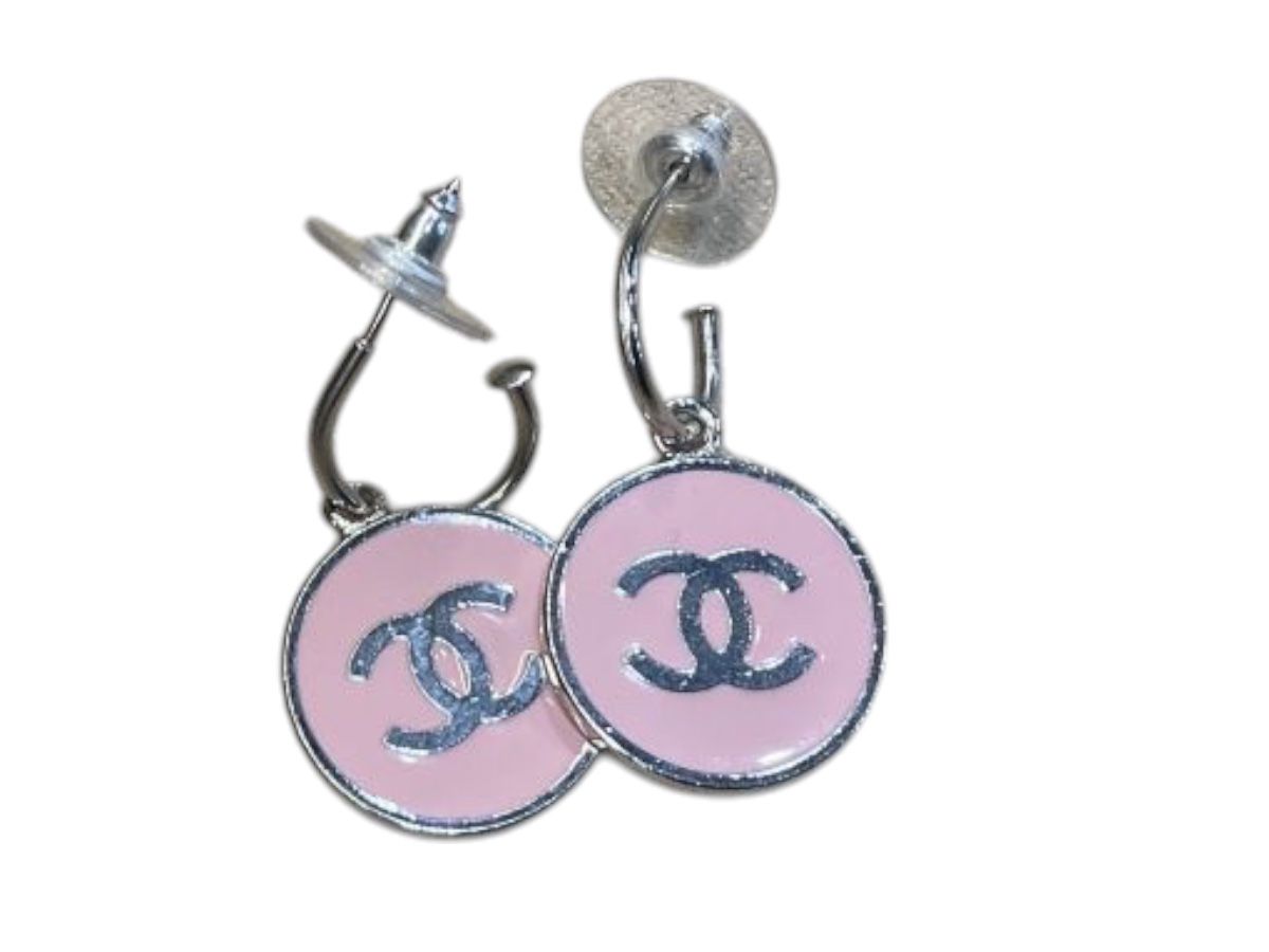 Chanel   Rose Boucles d’oreilles CC