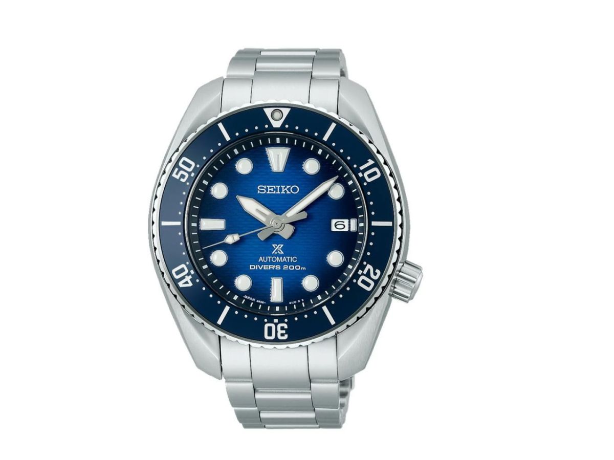 Seiko DIVER'S 200M Automatique Bleu Rouge Acier