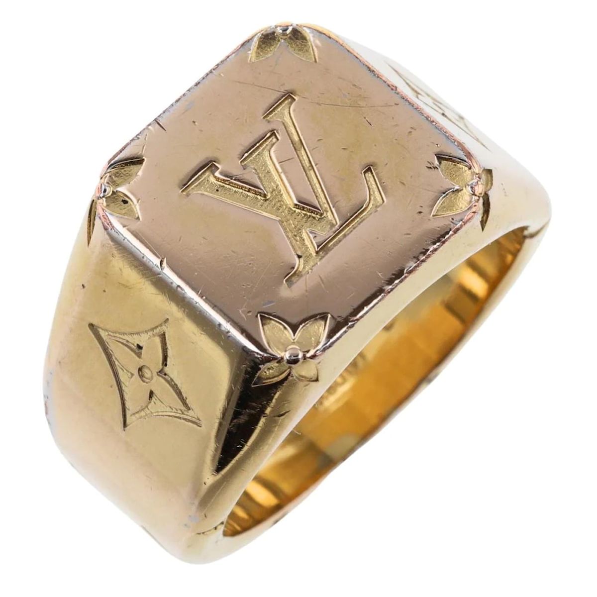 Louis Vuitton Bague MNG GO M Acier Doré
