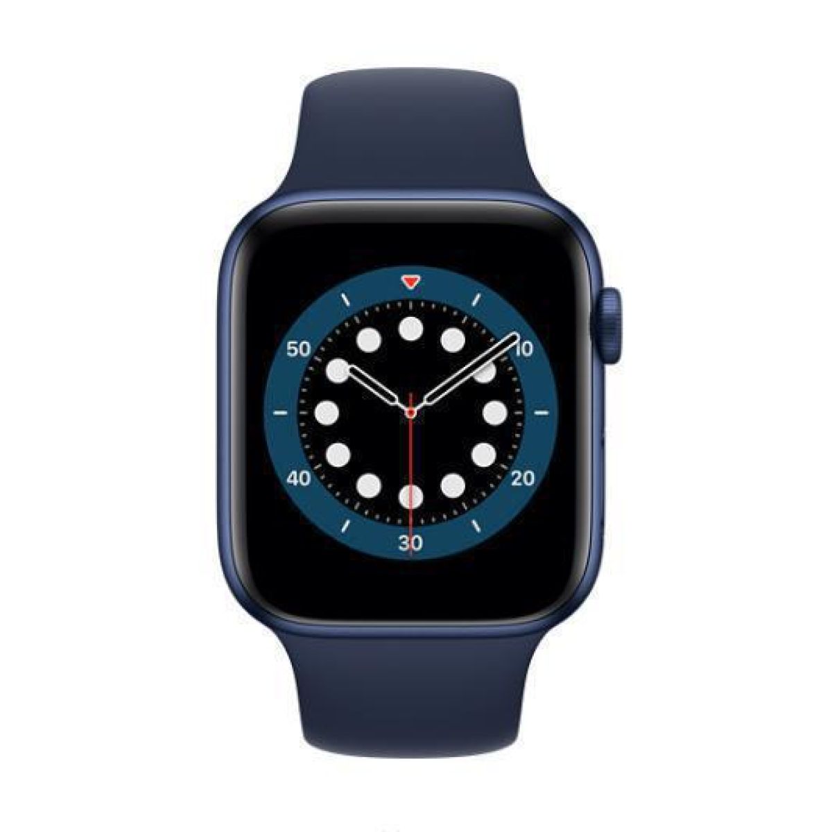 Apple Apple Watch Series 6 44mm (A2292) Aluminium Bleu Bracelet Boucle Unique Silicone Bleu cosmos