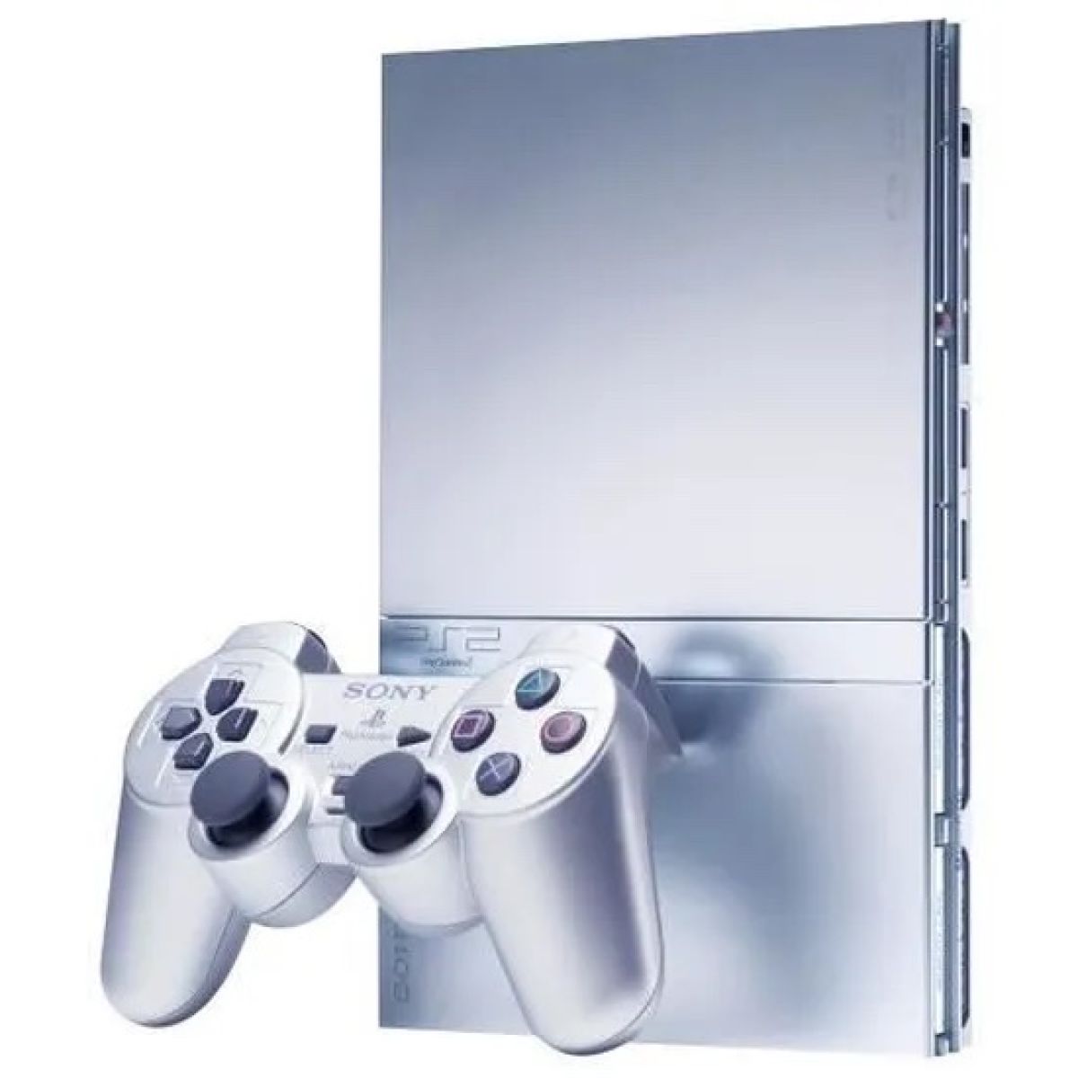 Sony PlayStation 2 Slim PS2  Gris + 2 manettes Console