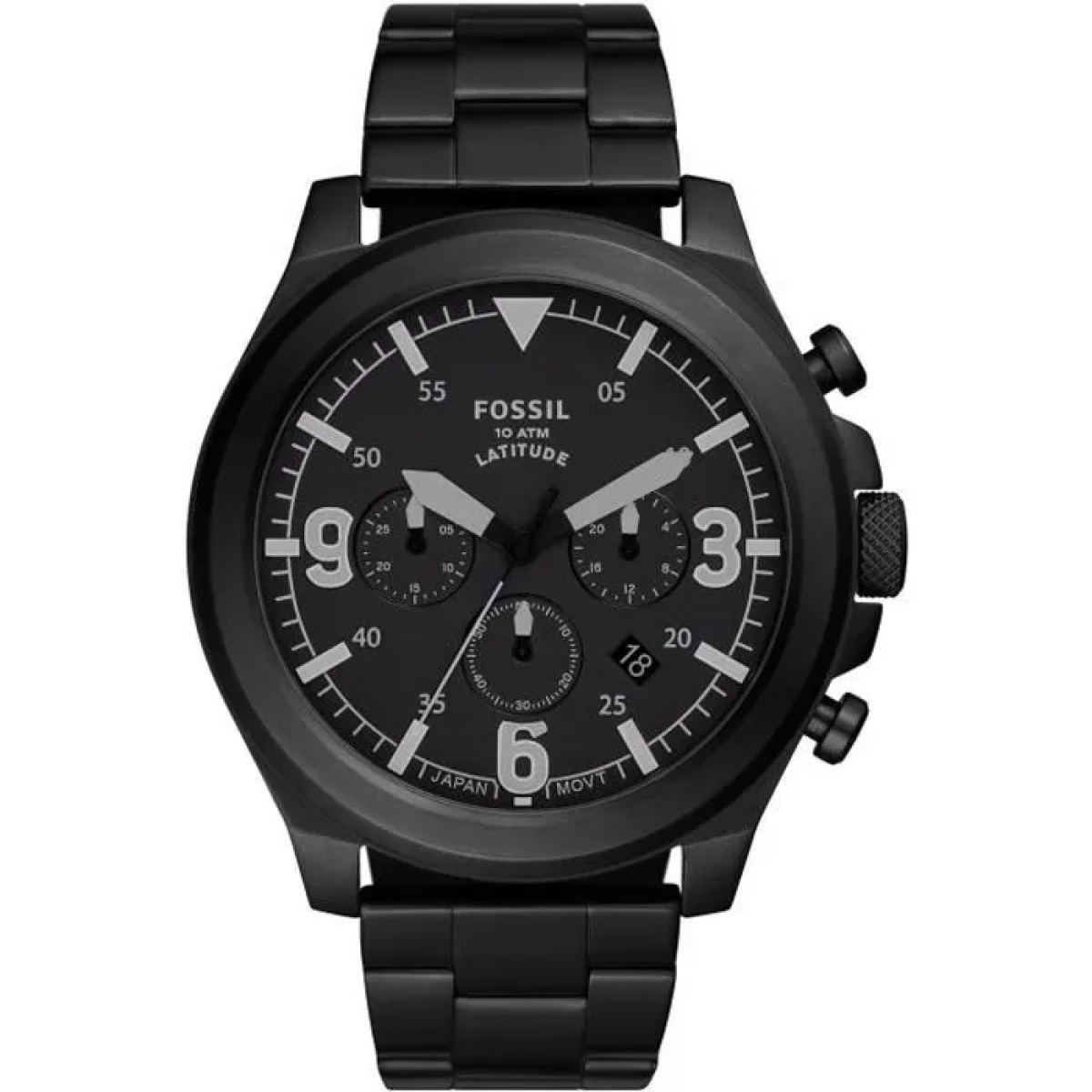 Fossil F55412 Quartz noir Acier