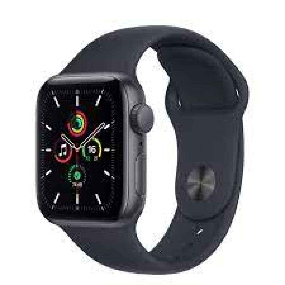 Apple Apple Watch SE 40mm (A2351) Aluminium Gris Sidéral Bracelet Sport Noir sidéral
