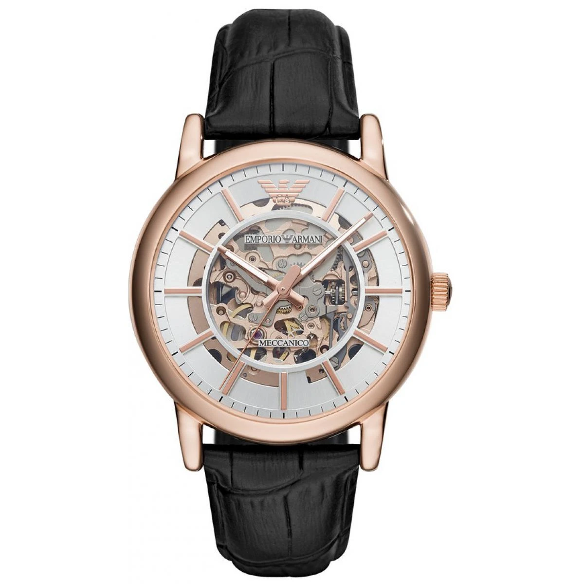 Emporio Armani AR-60007 Automatique Dore/Gris Cuir