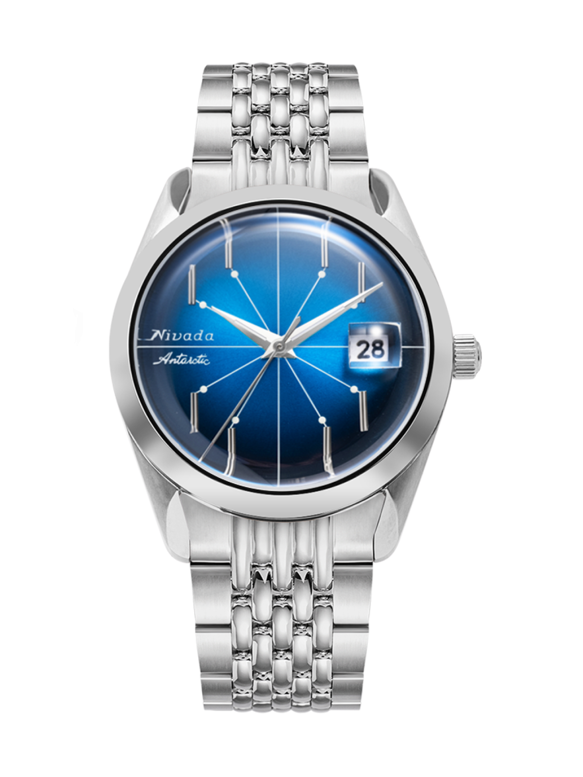 Nivada Grenchen Antarctic Spider Automatique Bleu Acier
