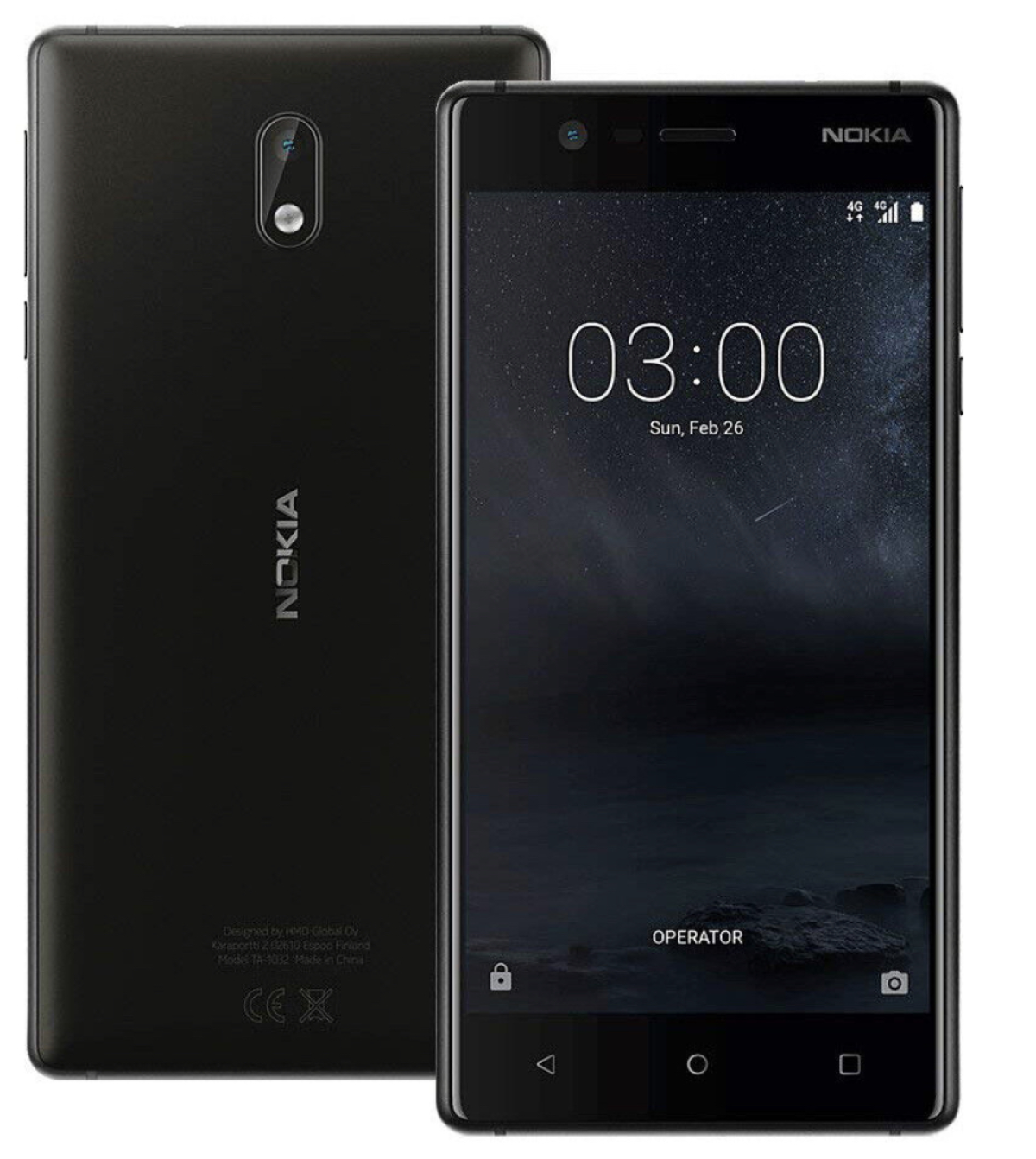 Nokia 3 TA-1032 16 Go Noir Débloqué