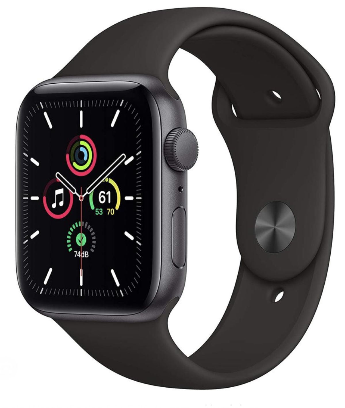 Apple Apple Watch SE 40mm (A2355) Aluminium Gris Sidéral Bracelet Sport Noir