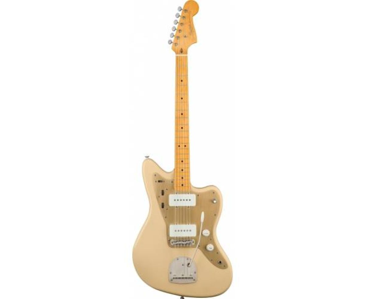 Squier Jazzmaster 40th Anniversary Beige Type LP Single cut Droitier