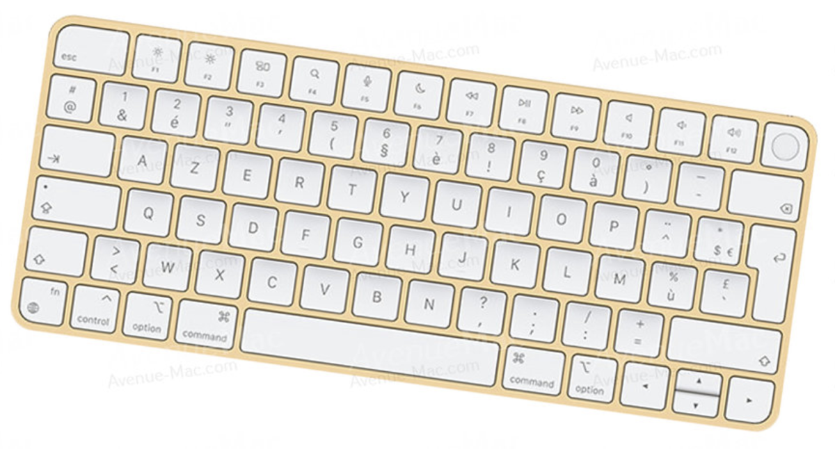 Apple Magic Keyboard avec Touch ID  Jaune A2449 Lightning azerty