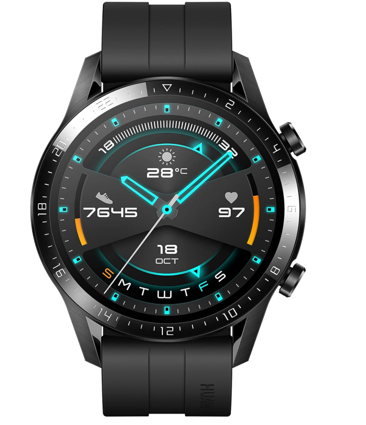 Huawei Watch GT 2 Sport Noir Bracelet silicone Noir