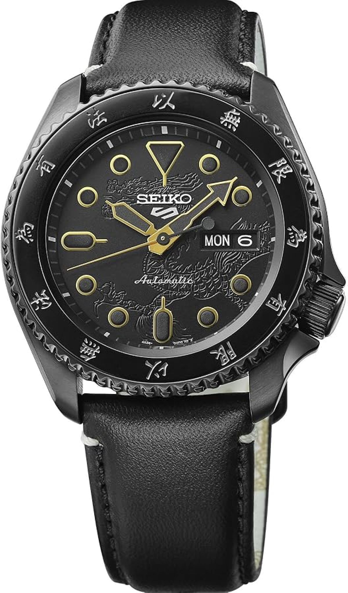 Seiko 5 SRPK39K1 Automatique Noir Cuir