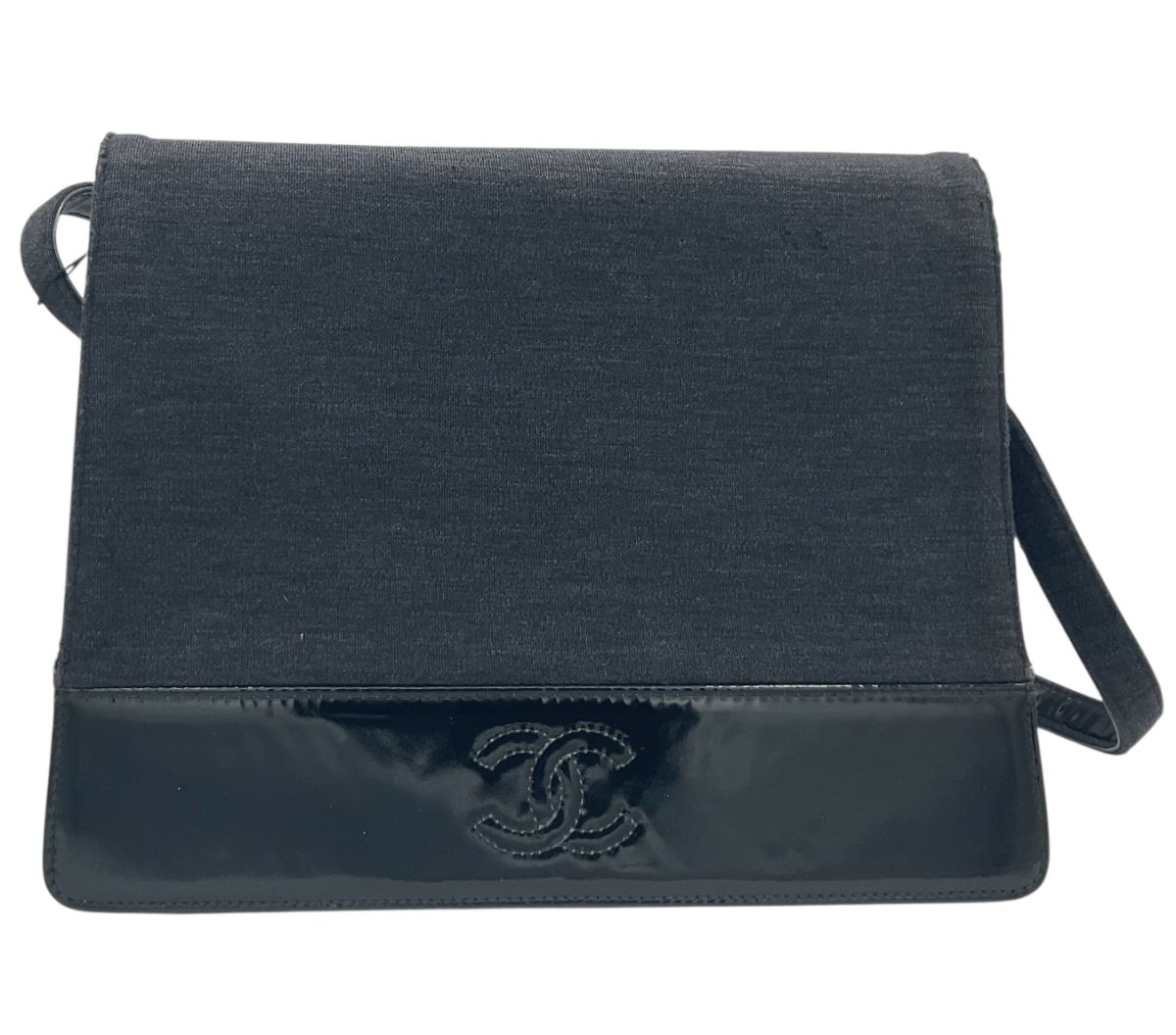 Chanel Vintage Cuire vernis étoile  Cuir Noir