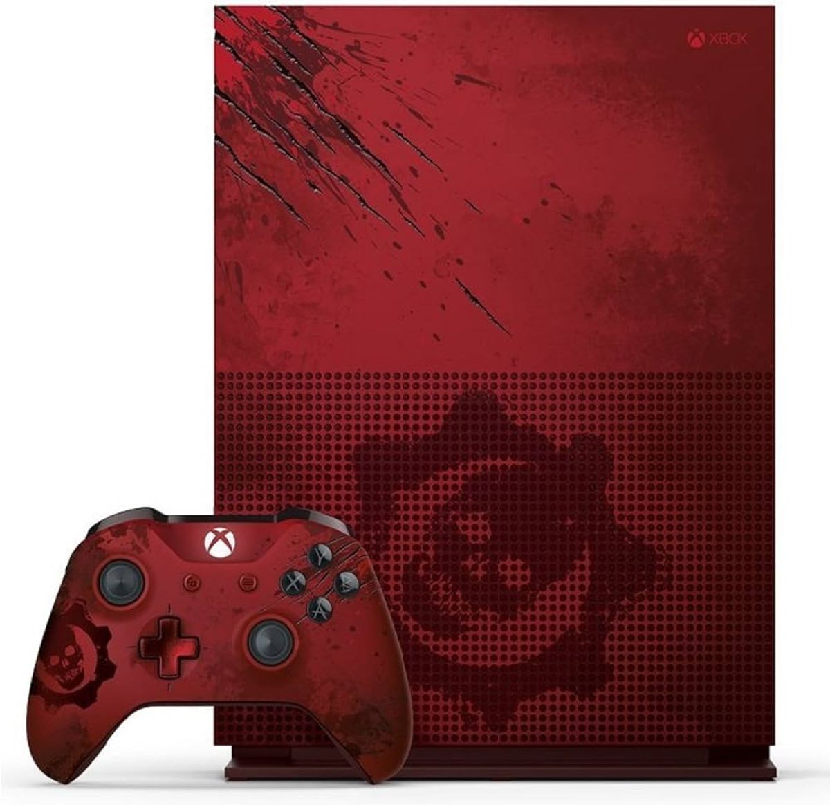 Microsoft Xbox One S 2 To Rouge avec 1 manette 2 To Edition Gear Of War