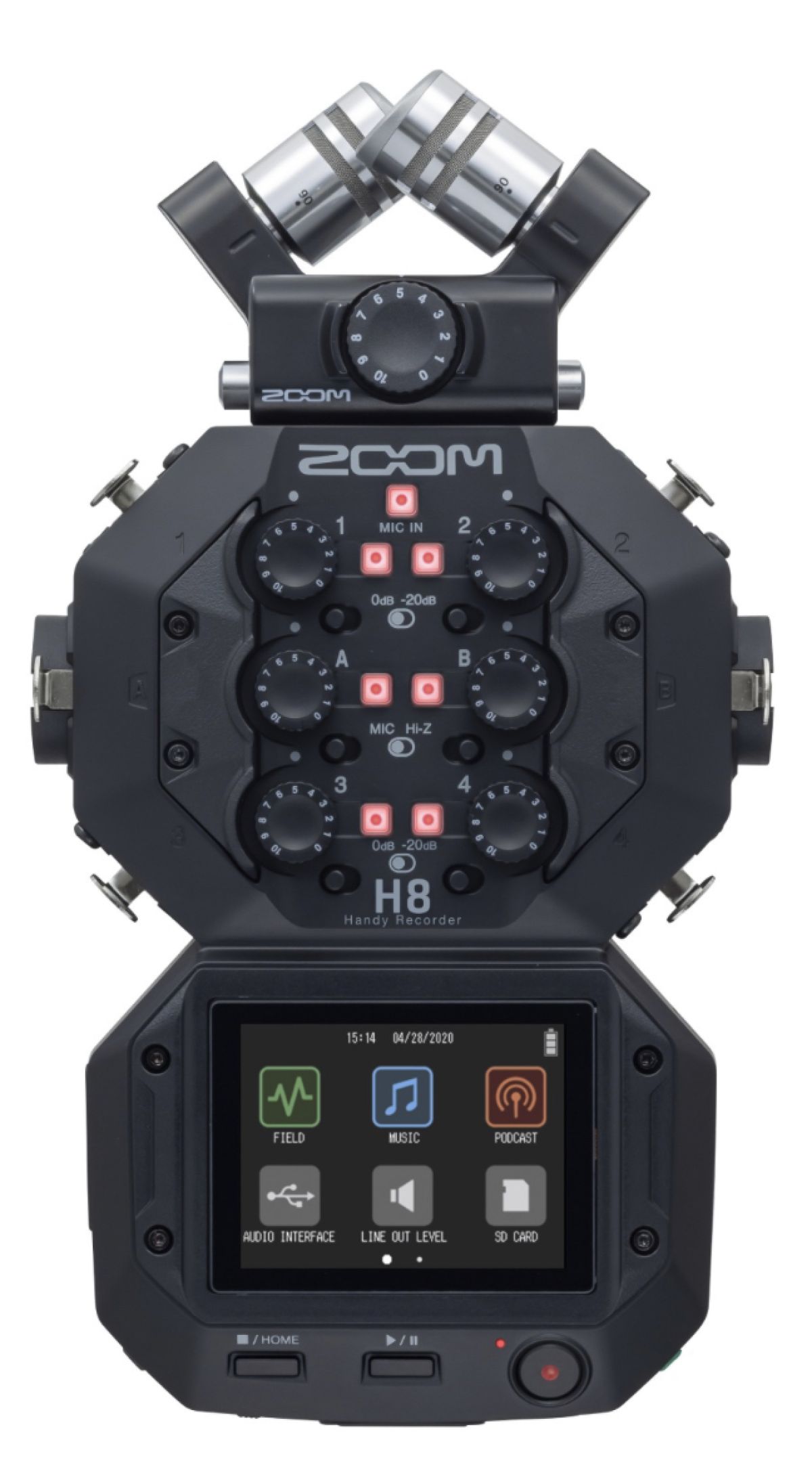Zoom H8 Micro à condensateur Noir